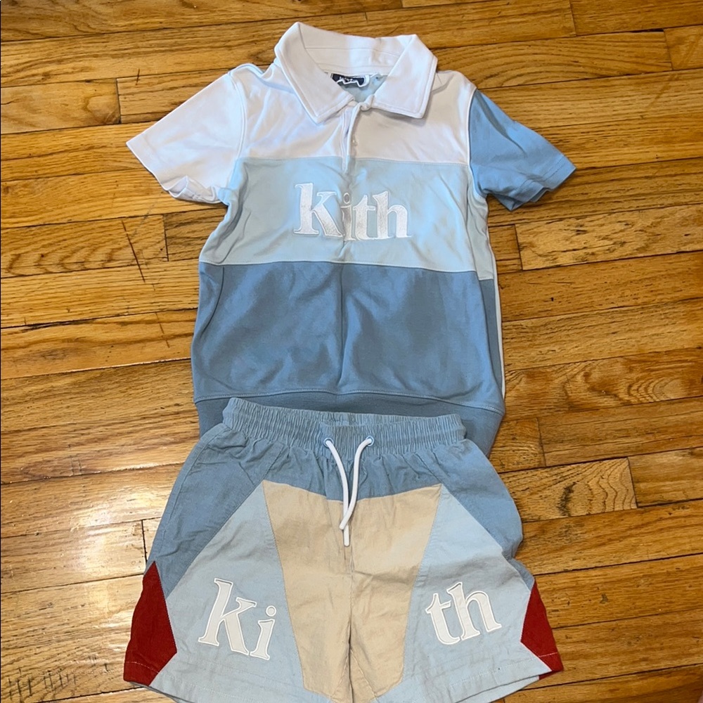 Kith Kids Color-Block Polo and Shorts Set